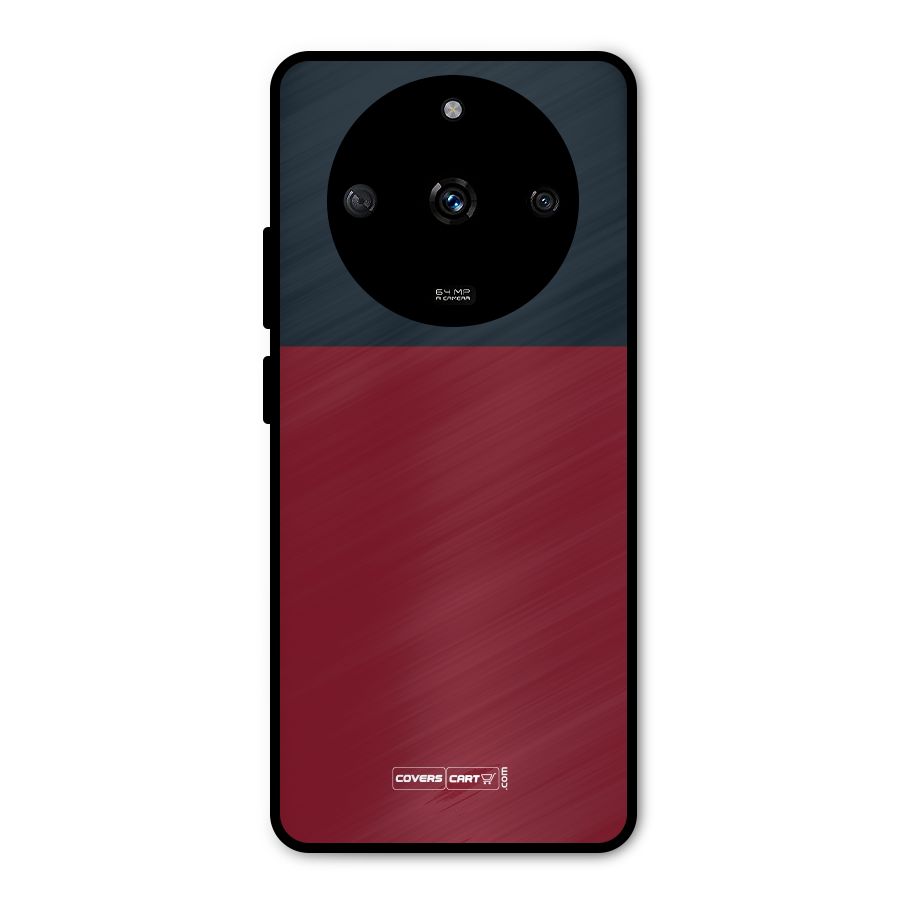 Maroon and Navy Blue Metal Back Case for Realme Narzo 60 5G