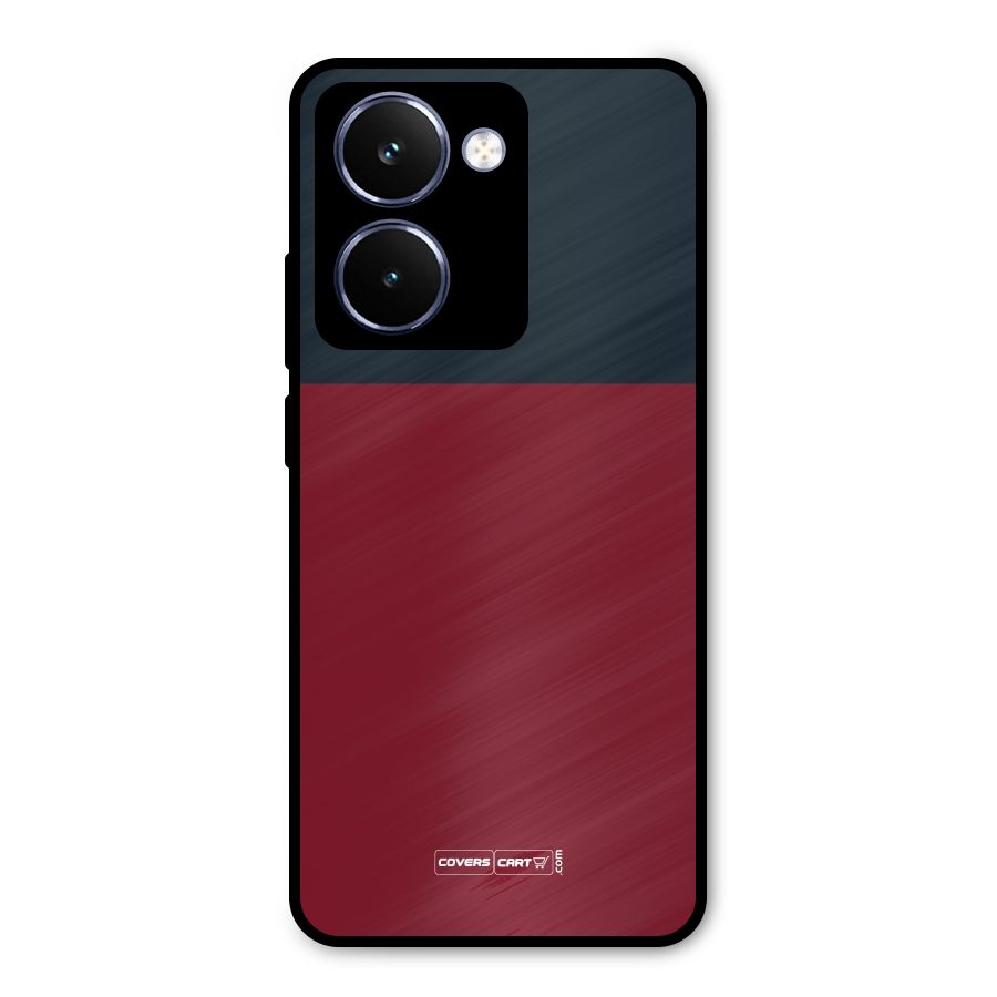 Maroon and Navy Blue Metal Back Case for Realme P3 Ultra