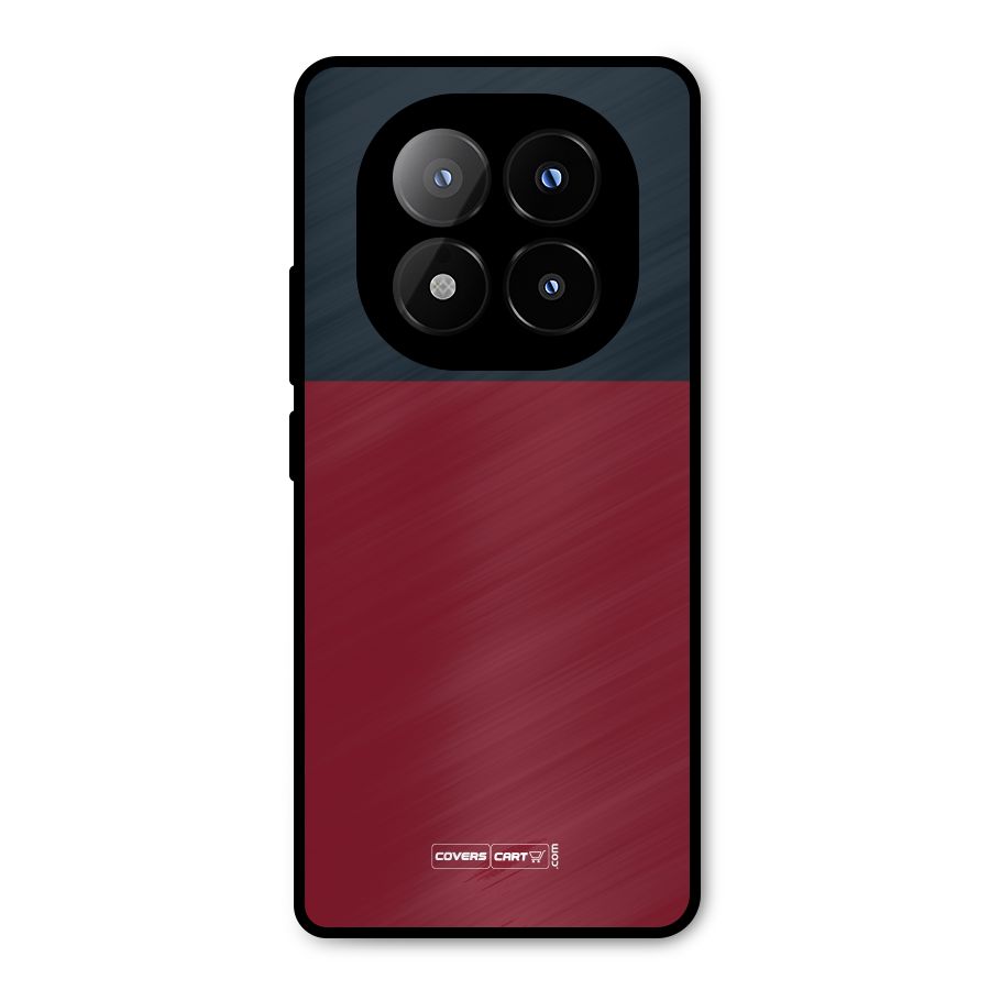 Maroon and Navy Blue Metal Back Case for Redmi Note 14 Pro Plus 5G