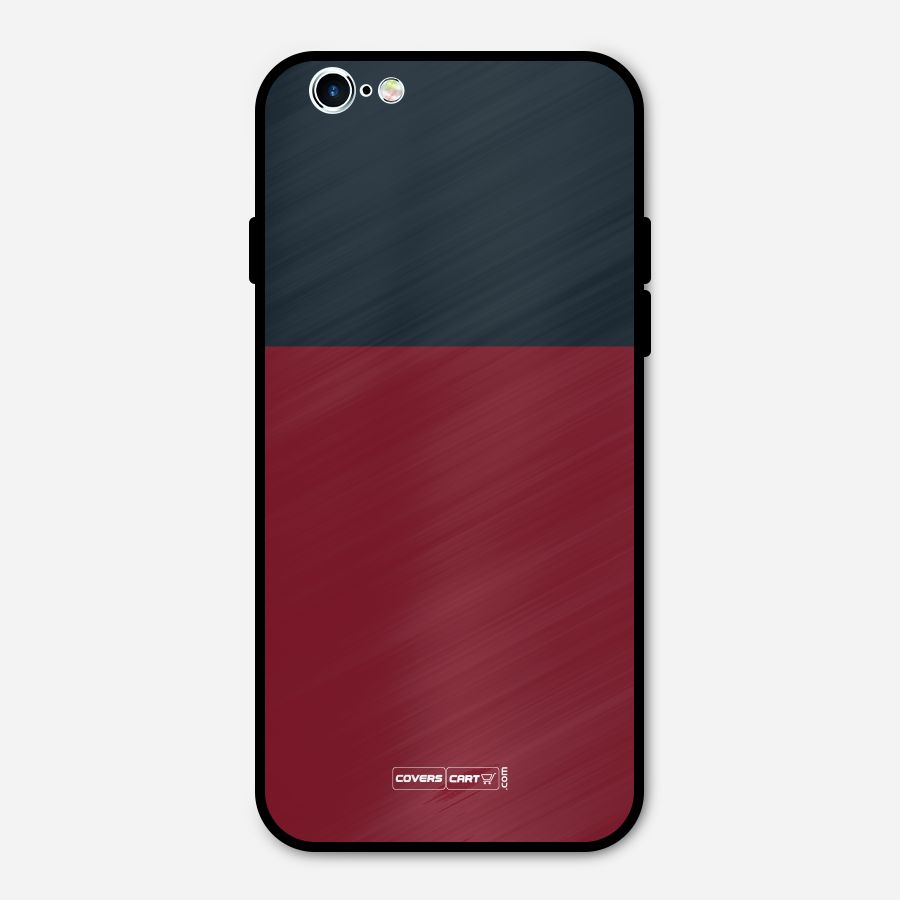 Maroon and Navy Blue Metal Back Case for iPhone 6 6s