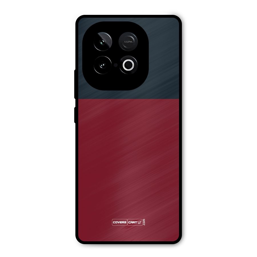 Maroon and Navy Blue Metal Back Case for iQOO Neo 10