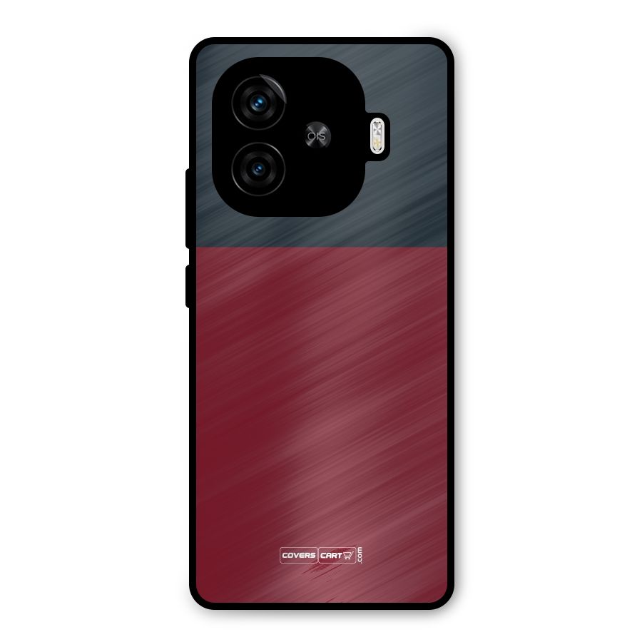 Maroon and Navy Blue Metal Back Case for iQOO Neo 10R