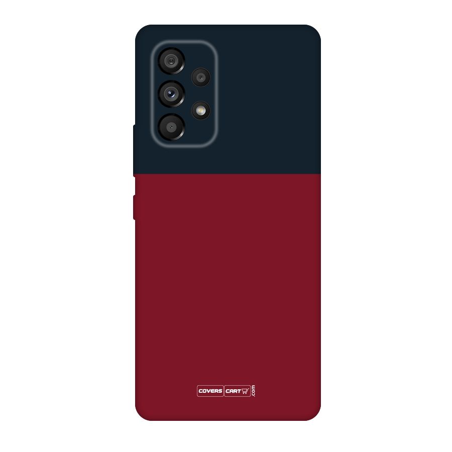 Maroon and Navy Blue Original Polycarbonate Back Case for Galaxy A53 5G