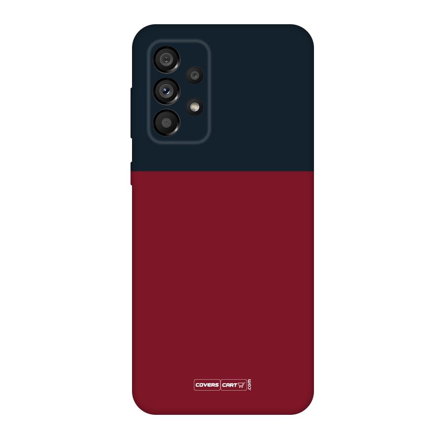Maroon and Navy Blue Original Polycarbonate Back Case for Galaxy A73 5G