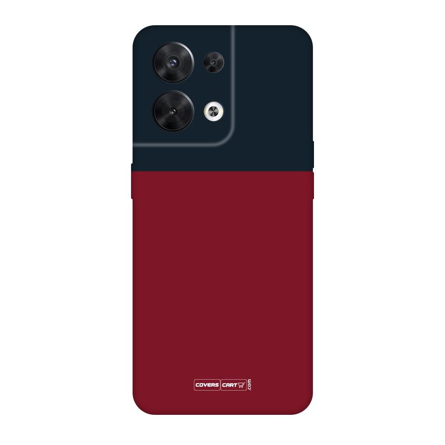 Maroon and Navy Blue Original Polycarbonate Back Case for Oppo Reno8 5G