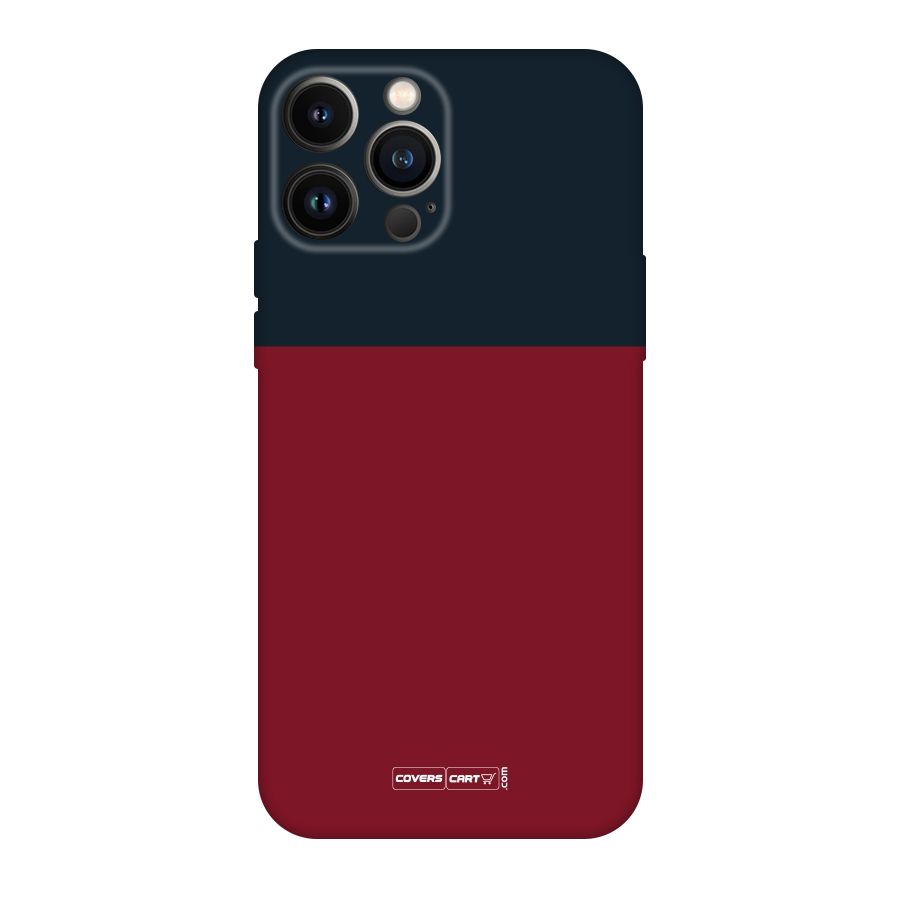 Maroon and Navy Blue Original Polycarbonate Back Case for iPhone 13 Pro Max
