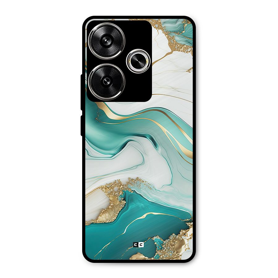 Marvelous Marble Metal Back Case for Poco F6