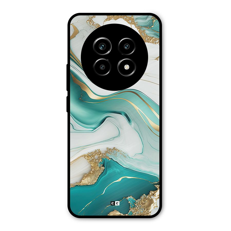 Marvelous Marble Metal Back Case for Realme 14 Pro Lite
