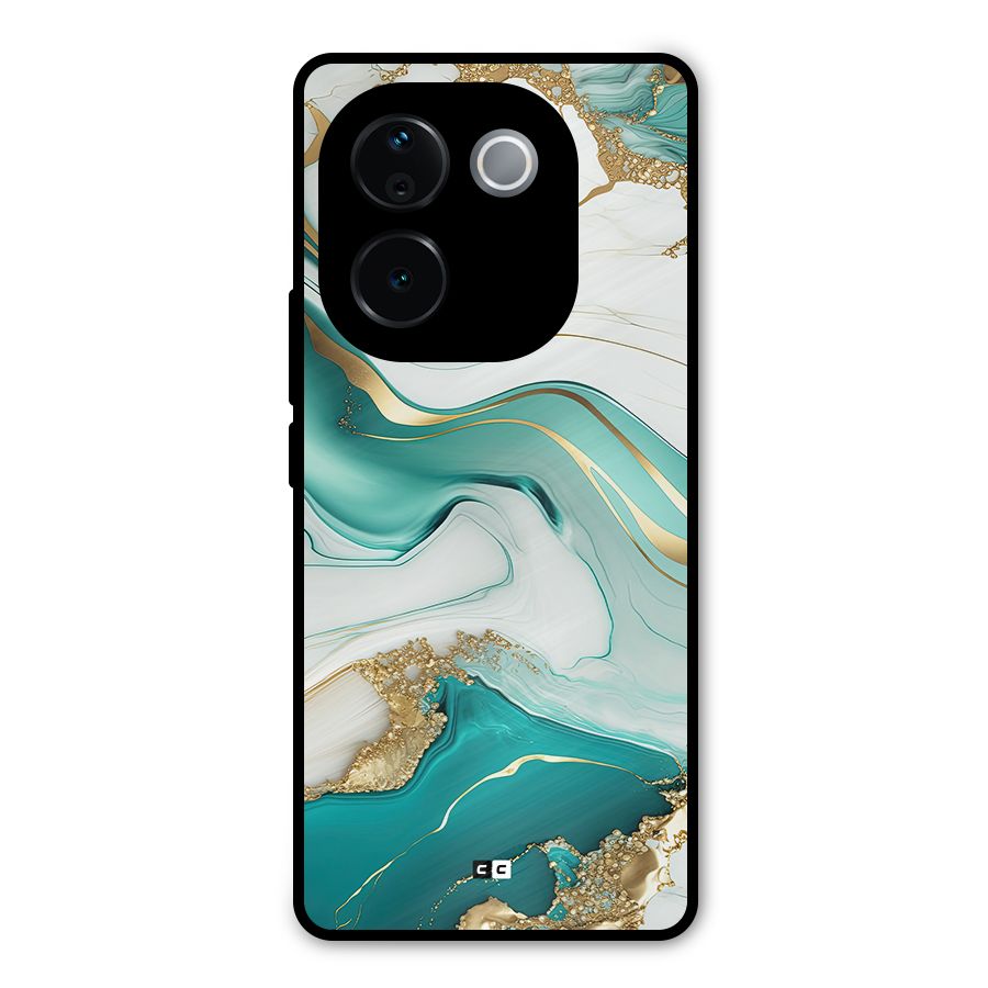 Marvelous Marble Metal Back Case for Vivo T3 Pro