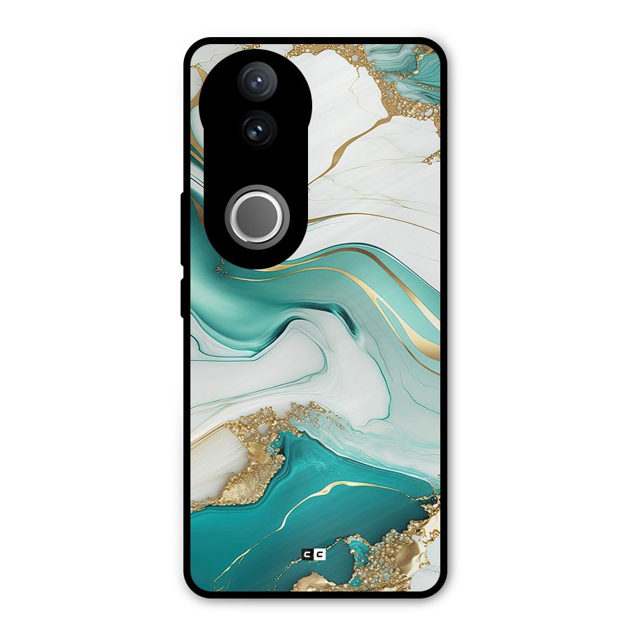 Marvelous Marble Metal Back Case for Vivo V50e