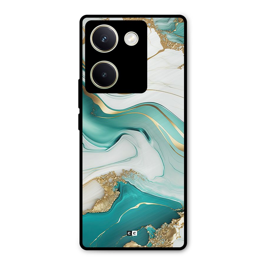 Marvelous Marble Metal Back Case for Vivo Y200 Pro