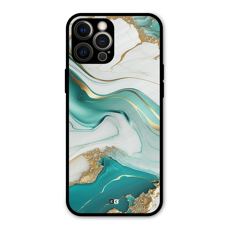 Marvelous Marble Metal Back Case for iPhone 12 Pro Max