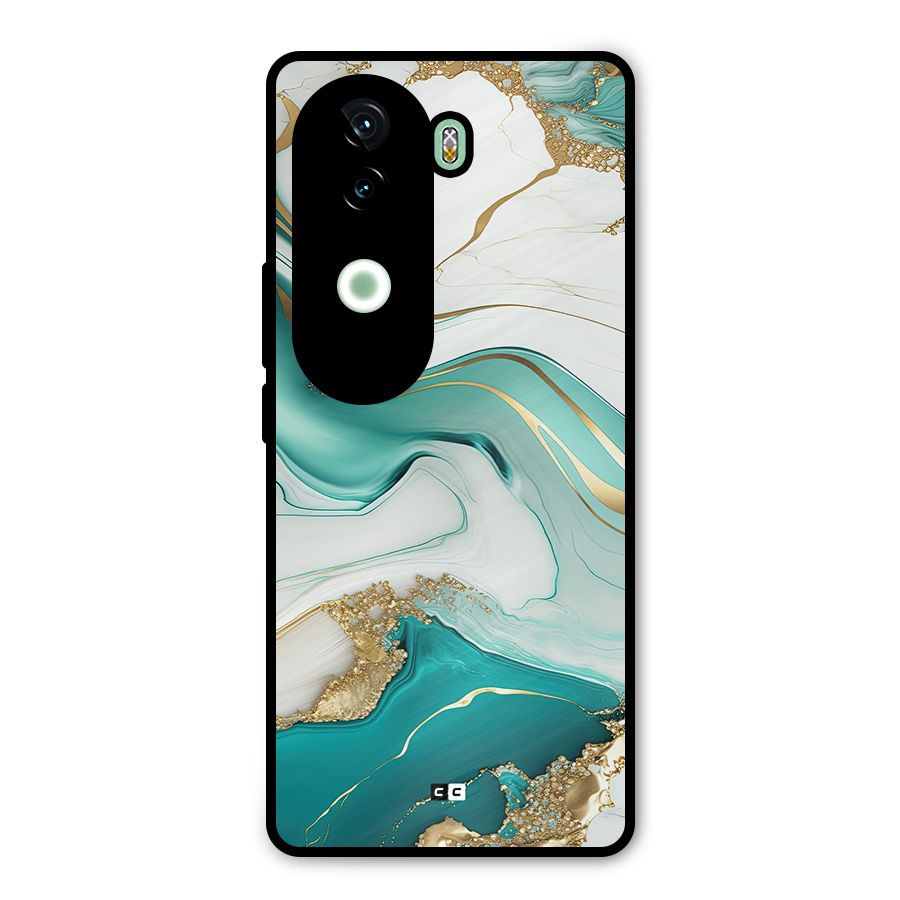 Marvelous Marble Metal Back Case for iQOO Z9s