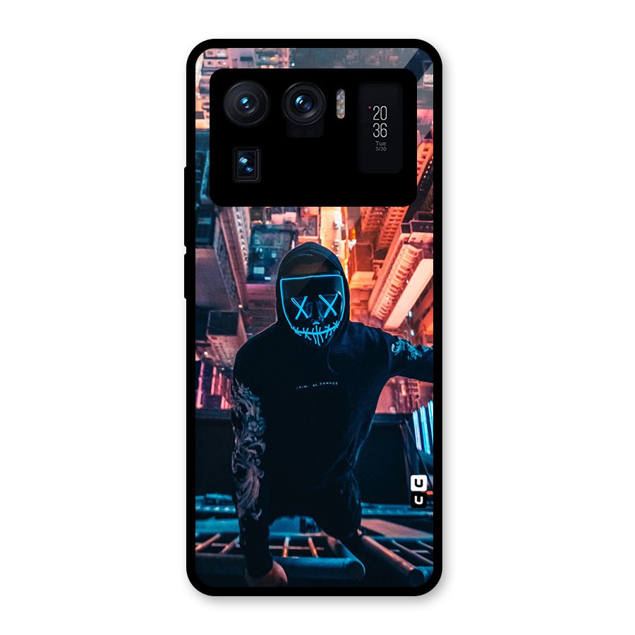 Mask Guy Climbing Building Glass Back Case for Mi 11 Ultra