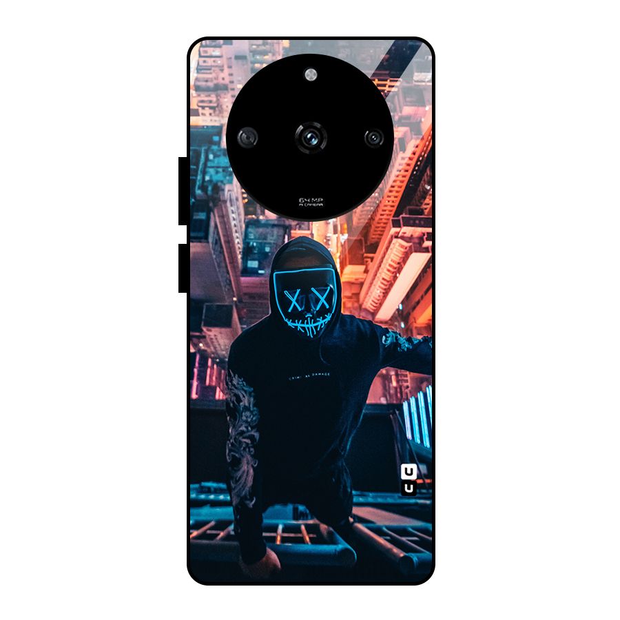 Mask Guy Climbing Building Glass Back Case for Realme Narzo 60 5G