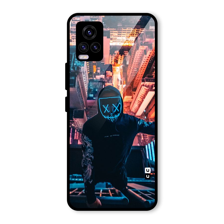 Mask Guy Climbing Building Glass Back Case for Vivo V20 2021