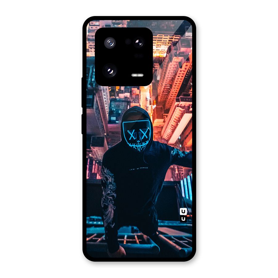 Mask Guy Climbing Building Glass Back Case for Xiaomi 13 Pro