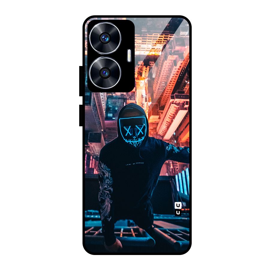 Mask Guy Climbing Building Glass Back Case for realme C55