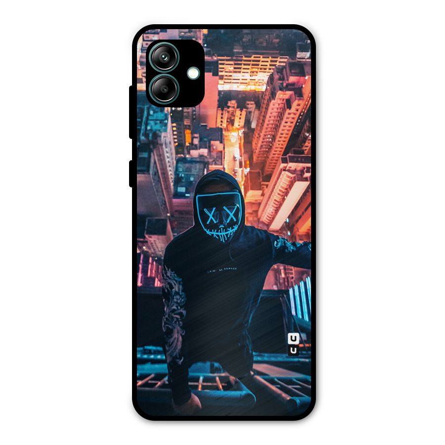Mask Guy Climbing Building Metal Back Case for Galaxy A04