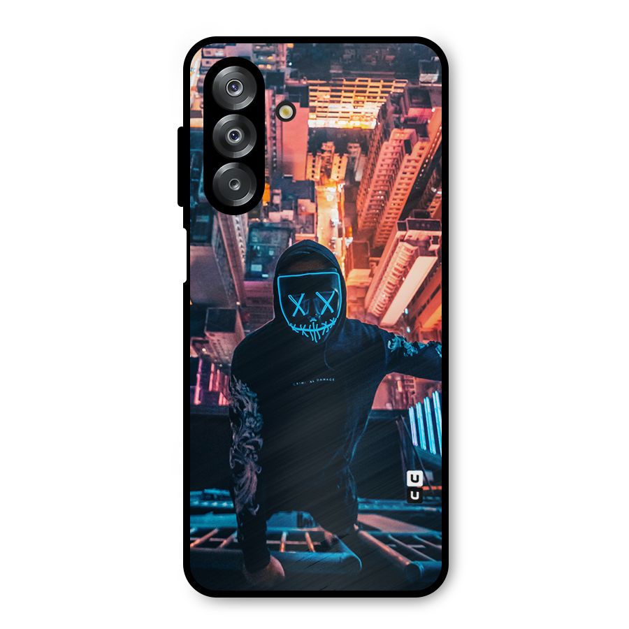 Mask Guy Climbing Building Metal Back Case for Galaxy A26