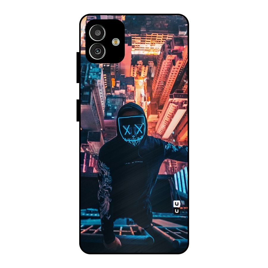 Mask Guy Climbing Building Metal Back Case for Galaxy M13 5G