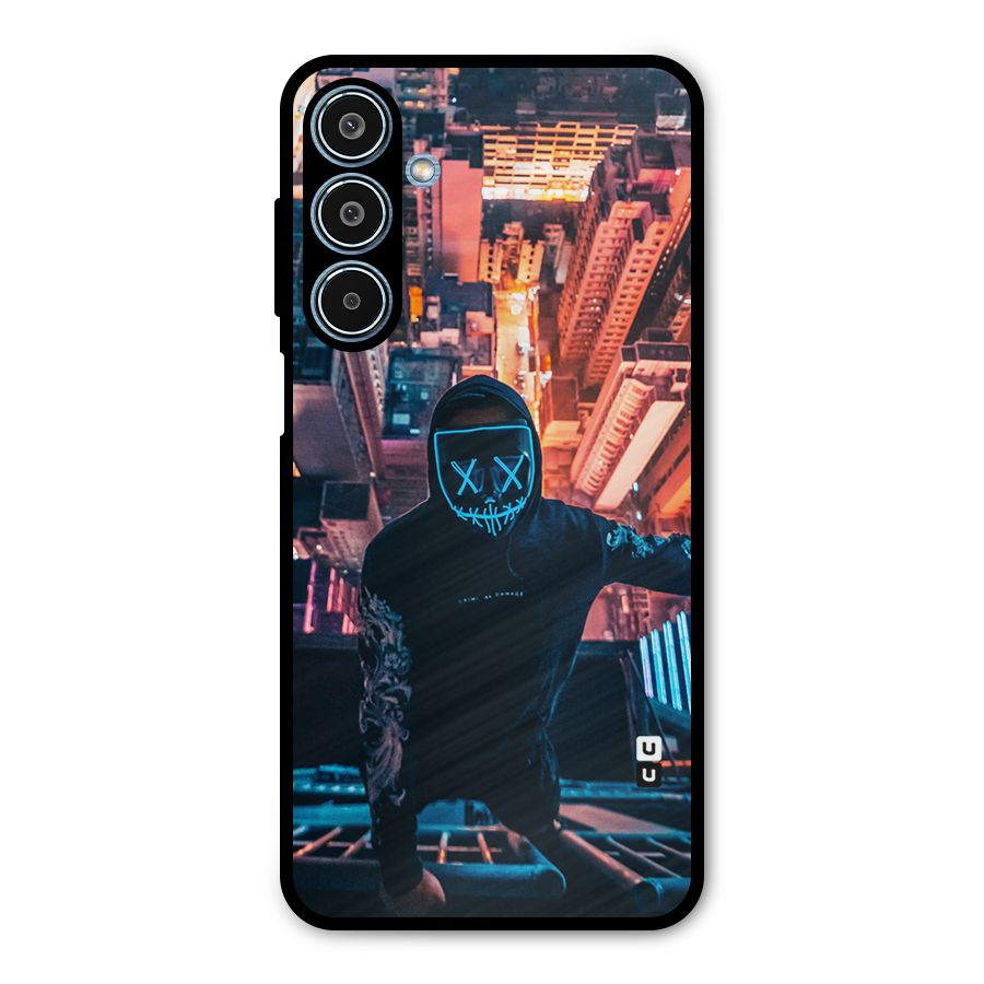 Mask Guy Climbing Building Metal Back Case for Galaxy M35