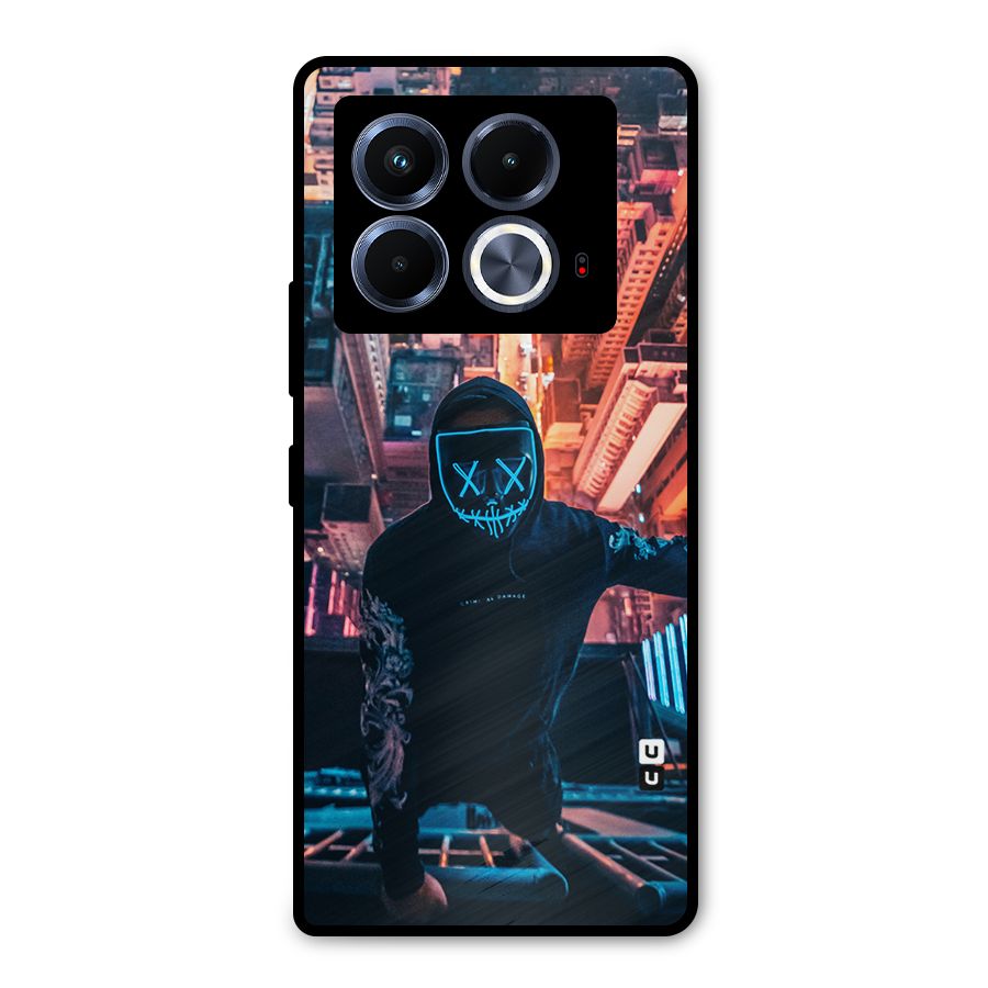 Mask Guy Climbing Building Metal Back Case for Infinix Note 40 5G