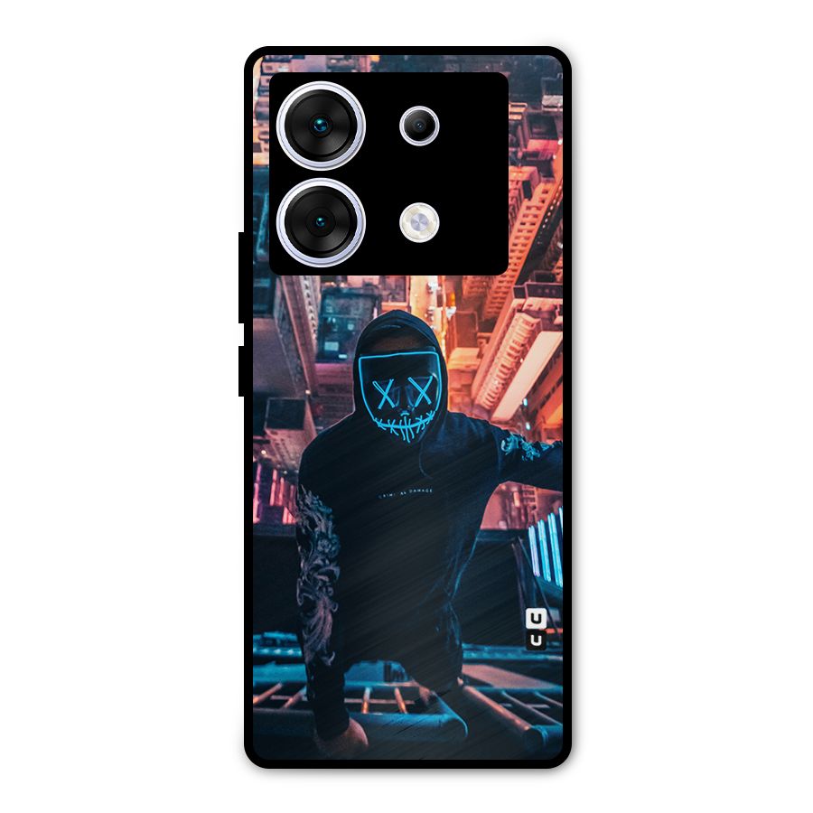 Mask Guy Climbing Building Metal Back Case for Infinix Zero 30 5G