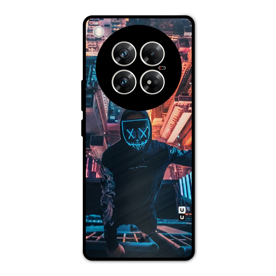 Mask Guy Climbing Building Metal Back Case for Infinix Zero 40 5G