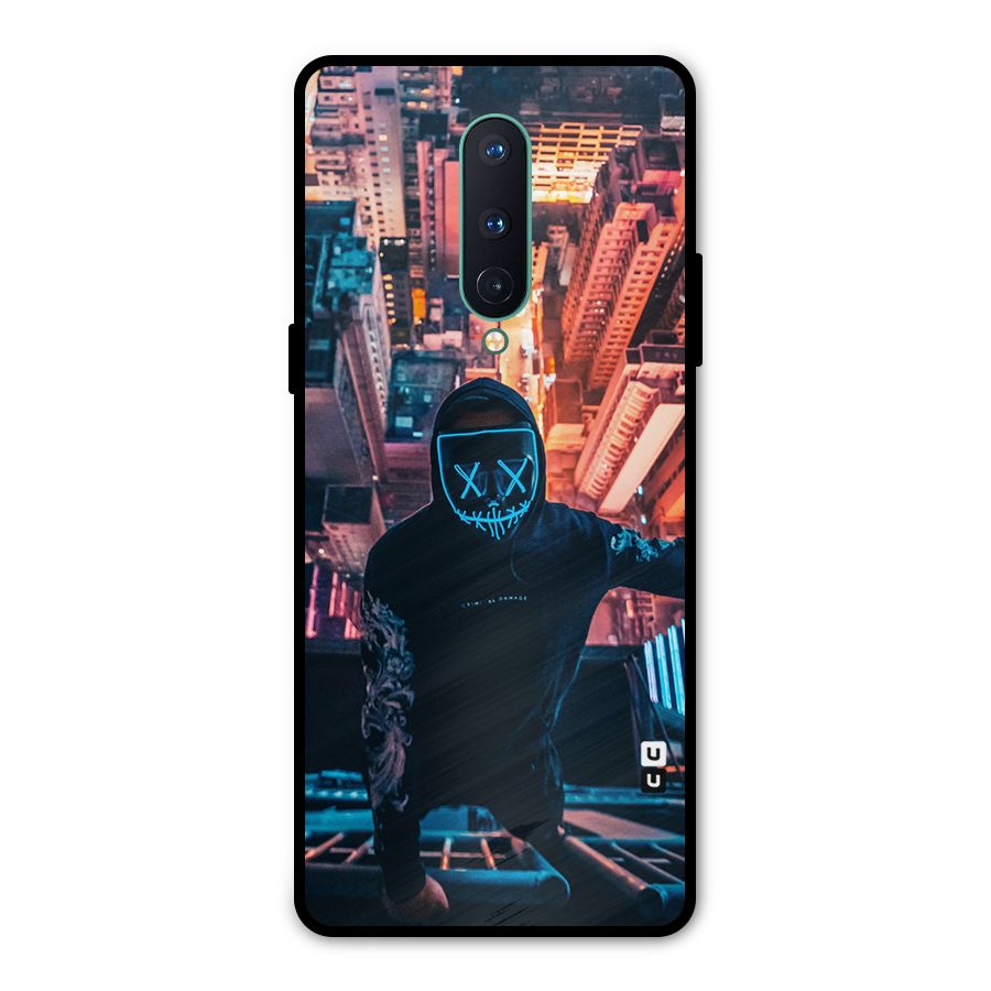Mask Guy Climbing Building Metal Back Case for OnePlus 8