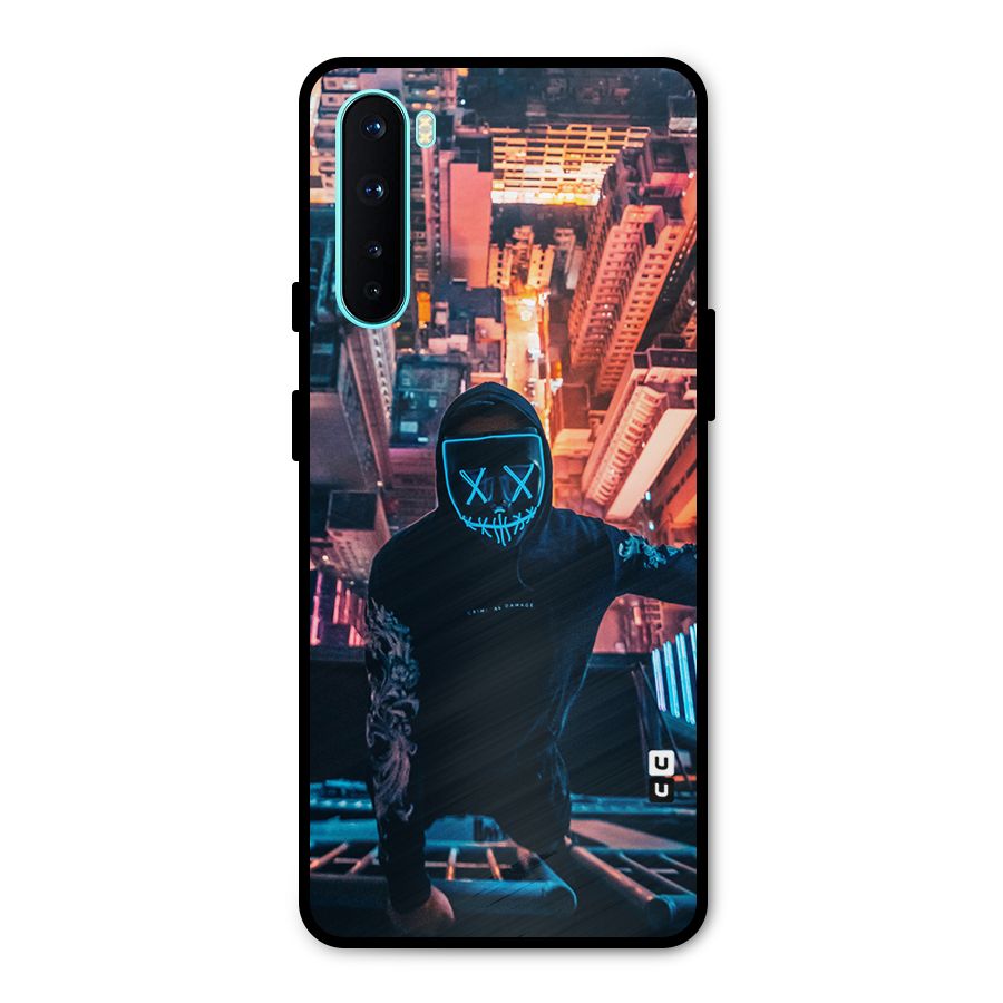 Mask Guy Climbing Building Metal Back Case for OnePlus Nord