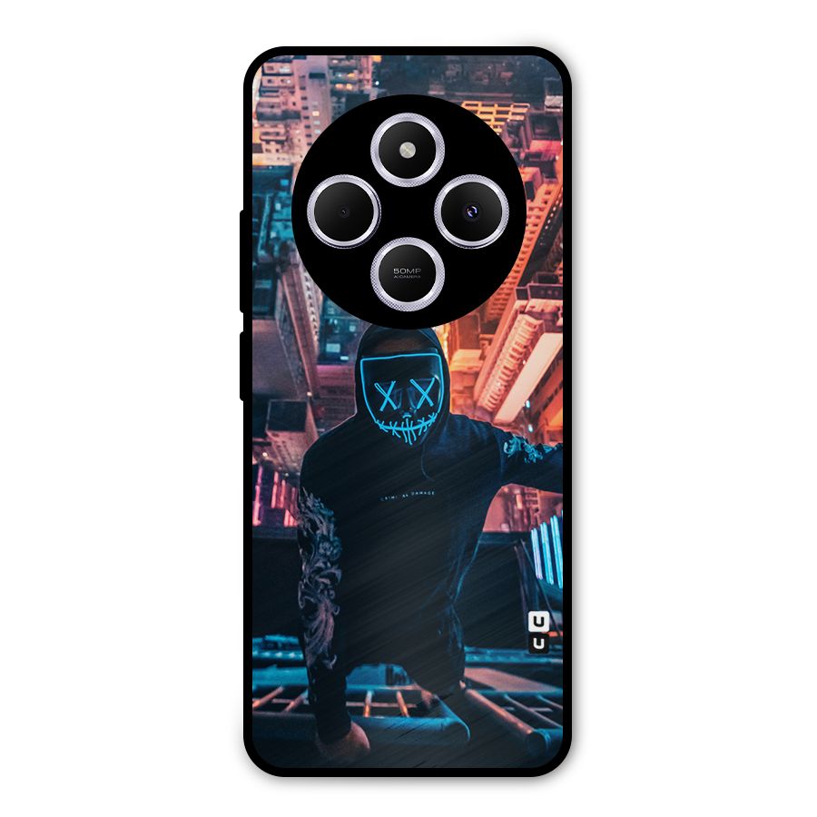 Mask Guy Climbing Building Metal Back Case for Poco C75 5G