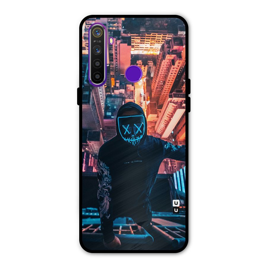 Mask Guy Climbing Building Metal Back Case for Realme 5