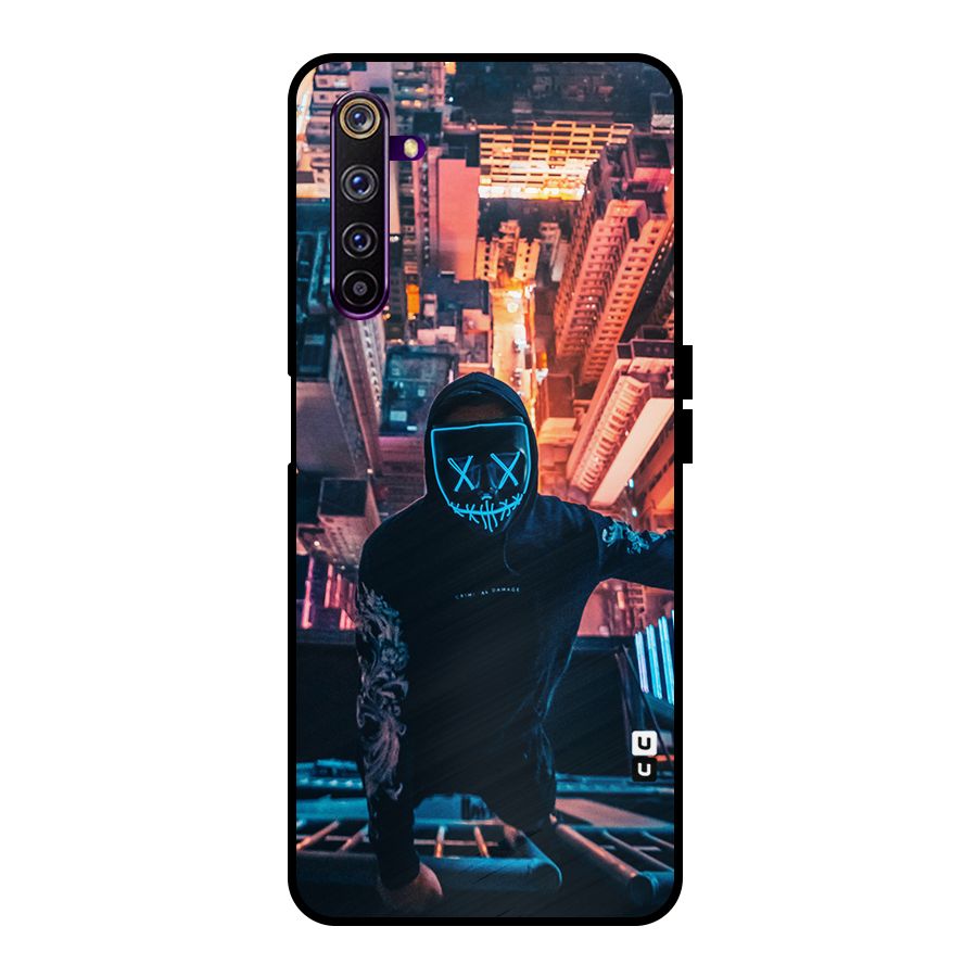 Mask Guy Climbing Building Metal Back Case for Realme 6 Pro