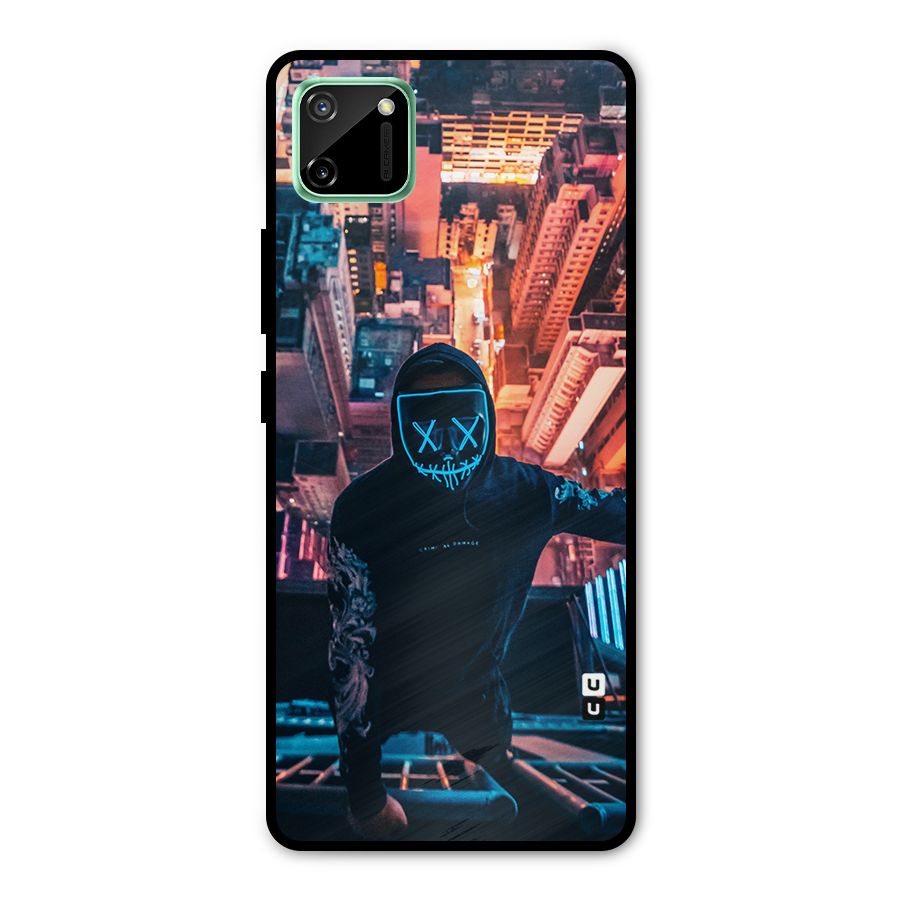 Mask Guy Climbing Building Metal Back Case for Realme C11