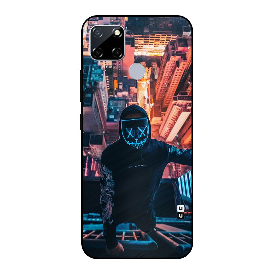 Mask Guy Climbing Building Metal Back Case for Realme Narzo 30A