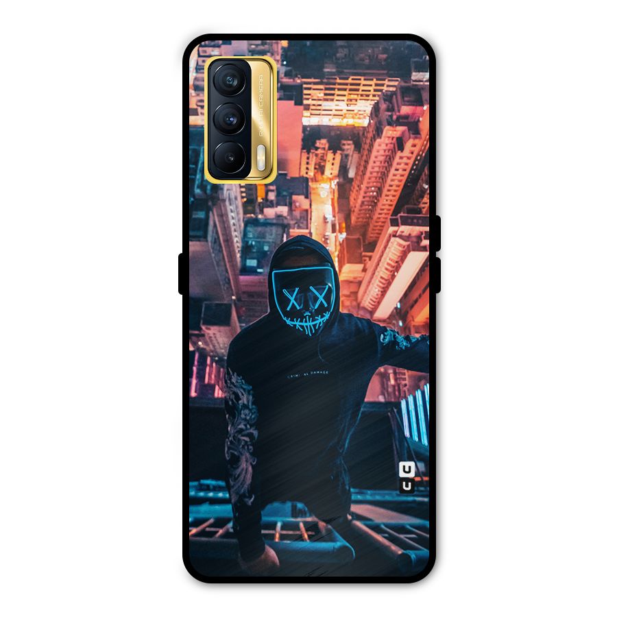 Mask Guy Climbing Building Metal Back Case for Realme X7
