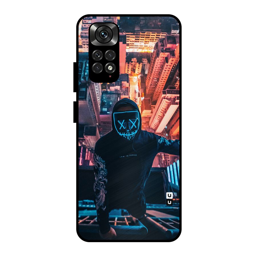Mask Guy Climbing Building Metal Back Case for Redmi Note 11 Pro