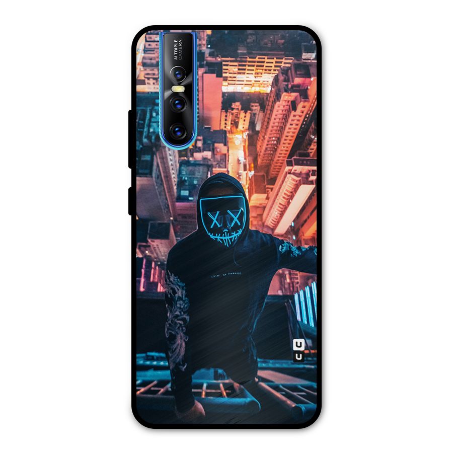 Mask Guy Climbing Building Metal Back Case for Vivo V15 Pro
