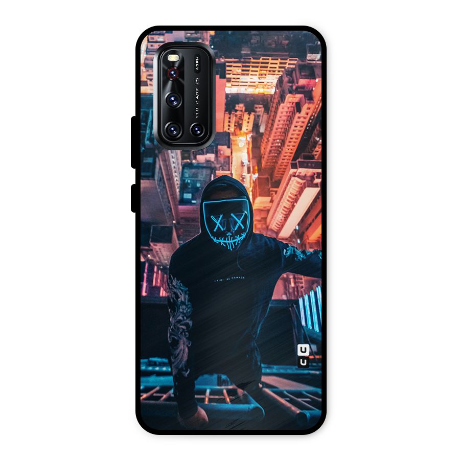 Mask Guy Climbing Building Metal Back Case for Vivo V19