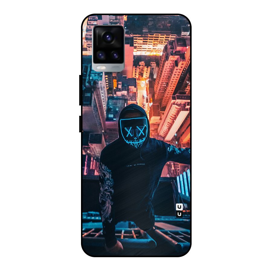 Mask Guy Climbing Building Metal Back Case for Vivo V20 2021