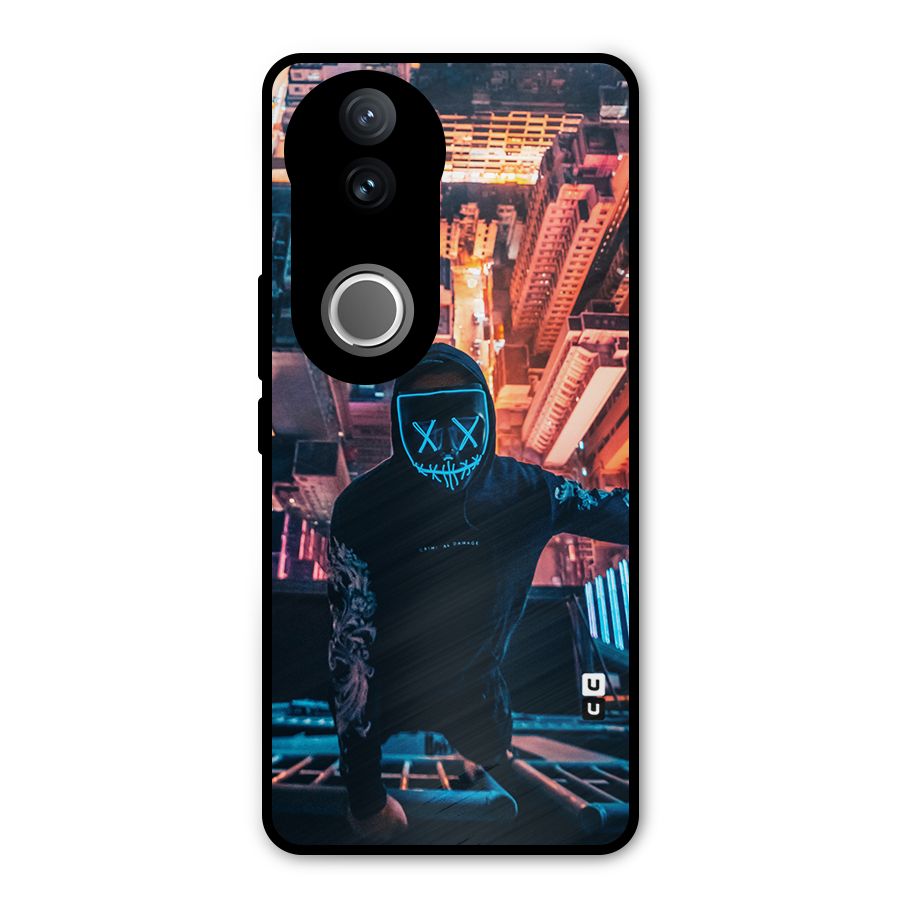 Mask Guy Climbing Building Metal Back Case for Vivo V50e