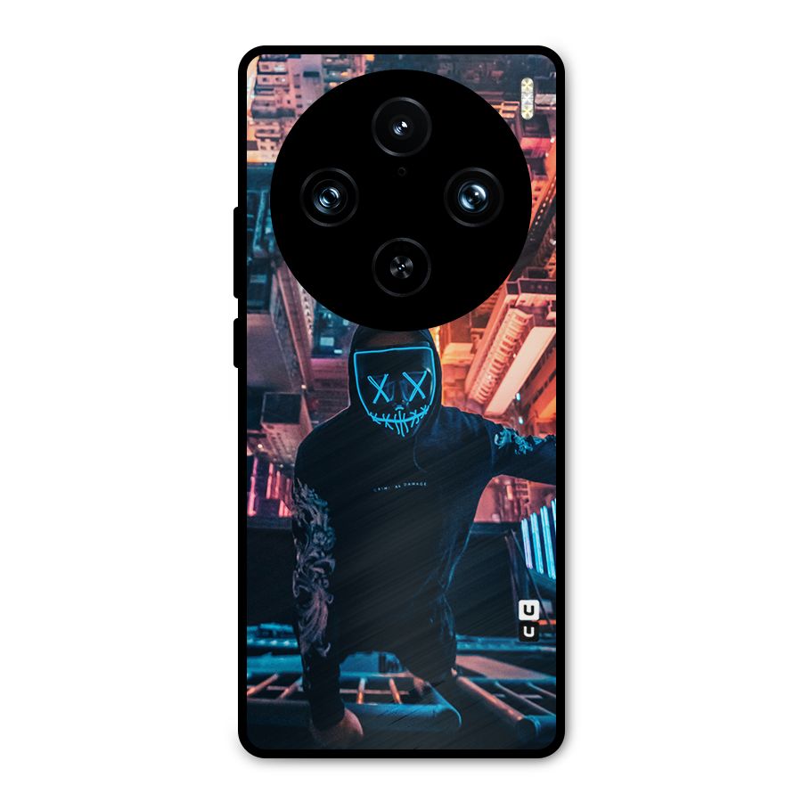 Mask Guy Climbing Building Metal Back Case for Vivo X100 Pro