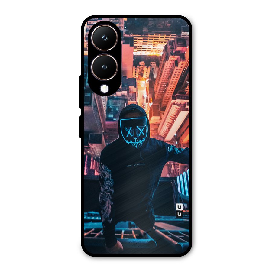 Mask Guy Climbing Building Metal Back Case for Vivo Y28