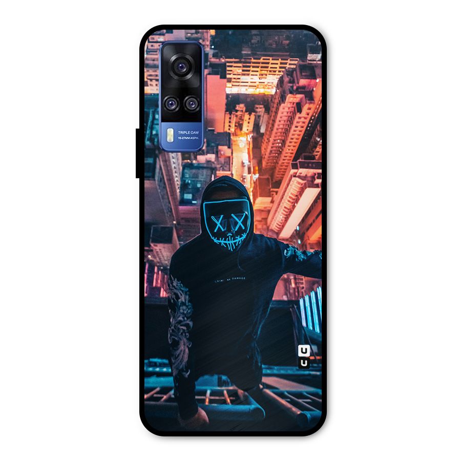 Mask Guy Climbing Building Metal Back Case for Vivo Y31