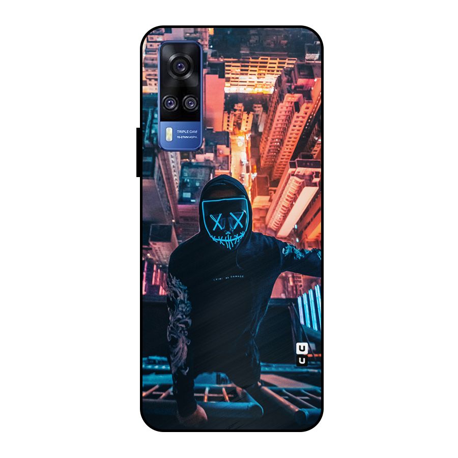 Mask Guy Climbing Building Metal Back Case for Vivo Y51