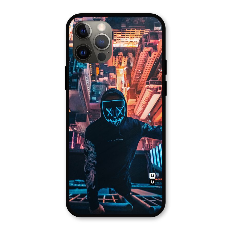 Mask Guy Climbing Building Metal Back Case for iPhone 12 Pro