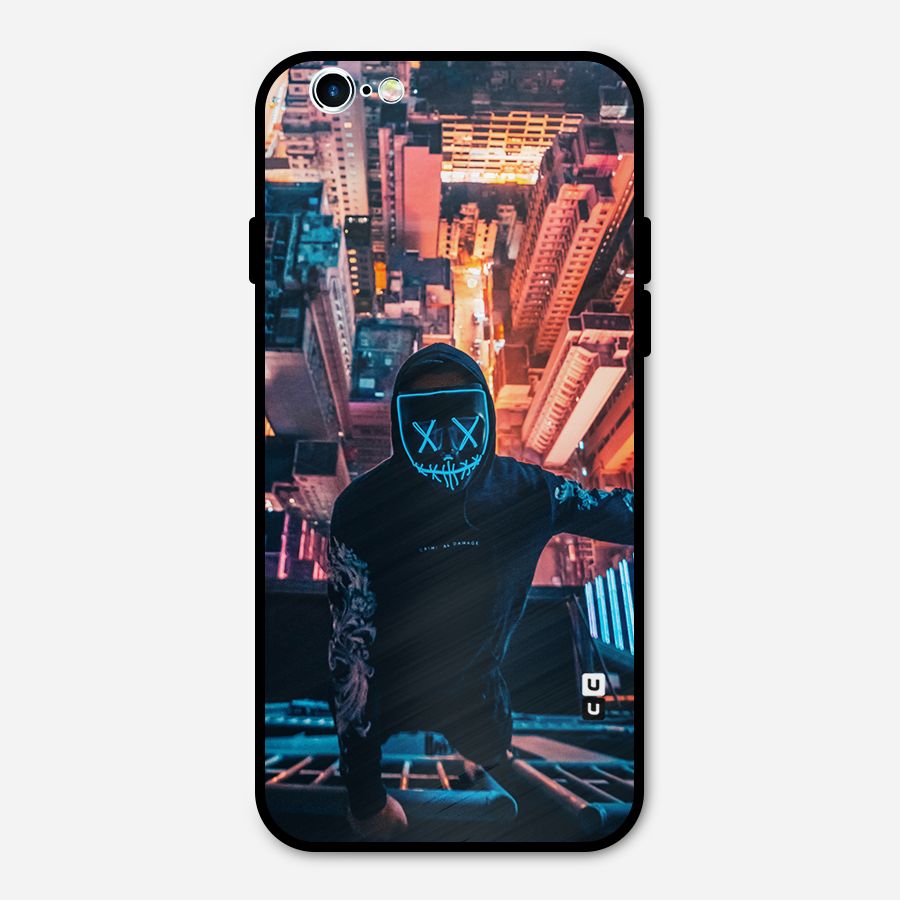 Mask Guy Climbing Building Metal Back Case for iPhone 6 6s