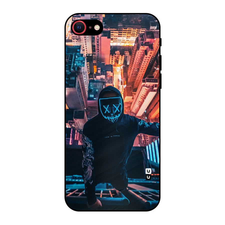 Mask Guy Climbing Building Metal Back Case for iPhone 7