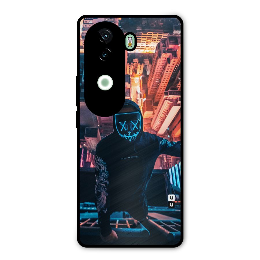 Mask Guy Climbing Building Metal Back Case for iQOO Z9s